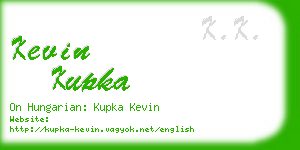 kevin kupka business card